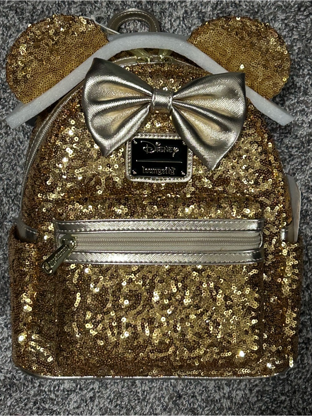 Loungefly Gold Sequin Mini Backpack